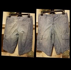 2/$30 Gap Long Jean Cargo Shorts sz 4 NWOT